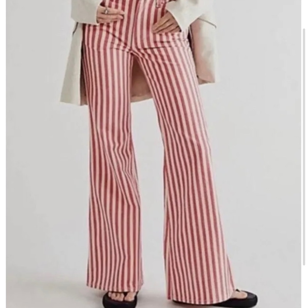 Striped Flare & Wide Leg Jeans